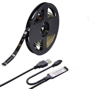 Лента  светод. TV LED STRIP RGB (30 LED/1м) IP65 (комплект лента 5м + Bluetooth USB) черная