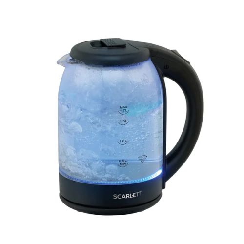 Чайник электрический стеклянный 1,7л, 1,8кВт SCARLETT SC-EK27G90 