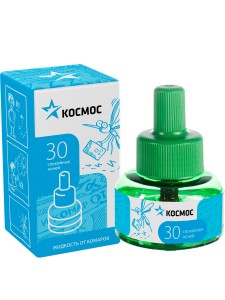 Средство флакон с жидкостью для фумигатора от комаров 30 мл, 30 ночей Космос