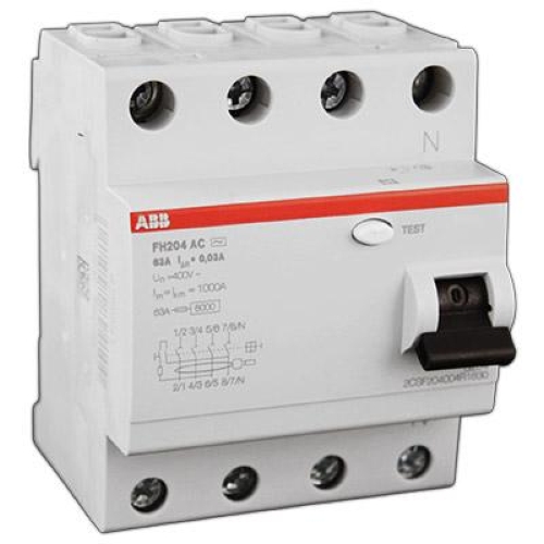 Устройство защитного отключения (УЗО)  ABB  4P  40А  30мА FH 204