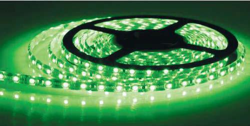 Лента  светодиодная SMD 3528 12V 4.8 Вт/м. (60 LED/1мEpoxy) зеленая IP65