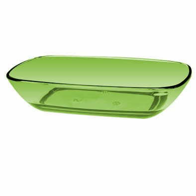 Салатник пластик прямоугольный 750мл Моно зеленый