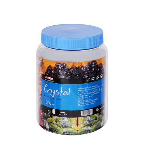 Контейнер для хранения продуктов  1,0л CRYSTAL Ø109х151 ЭЛФ564