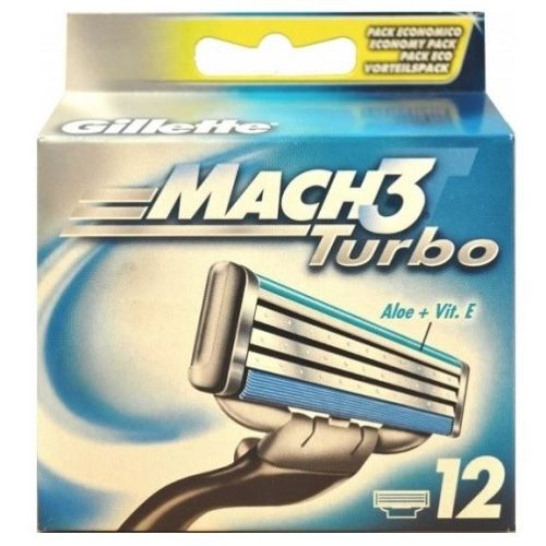 Кассеты сменные Gillette Mach3 TURBO 12 шт картон 90759282
