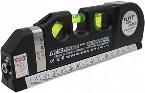 Уровень лазерный + рулетка 2,5 м LevelPro03  150мм 