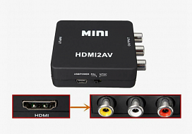 Адаптер HDMI in - out 3 RCA 1080 P