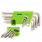 Ключи Tamper-Torx в наборе 9 шт: ТТ10-ТТ50.45x, закаленные, короткие, Сибртех 12321 Ключи Tamper-Torx в наборе 9 шт: ТТ10-ТТ50.45x, закаленные, короткие, Сибртех 12321