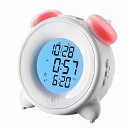 Часы-будильник Ritmix CAT-057 с ночником, белые