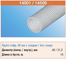 Труба гофрированная ПВХ 40мм.