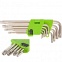 Ключи Tamper-Torx в наборе 9 шт: ТТ10-ТТ50.45x, закаленные, удлиненные, Сибртех 12322 Ключи Tamper-Torx в наборе 9 шт: ТТ10-ТТ50.45x, закаленные, удлиненные, Сибртех 12322