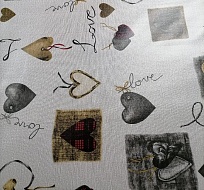 Клеенка столовая на нетканой основе BEREKE LOVE GREY