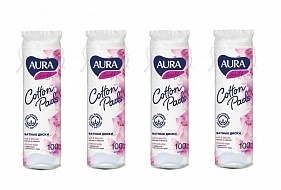 Ватные диски 120 шт., AURA, двусторонние 20704