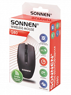 Мышь беспроводная SONNEN Q80, черная
