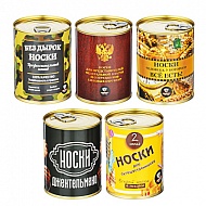 Носки мужские в консервной банке