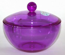 Сахарница с крышкой пластик "Моно" фиолетовый 0980F