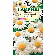 Семена Цветы Нивяник Крупноцветковый Белый, 0,05г., Гавриш