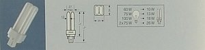 Лампа люм. комп. DULUX D/E 18W/31-830 G24q-2 OSRAM
