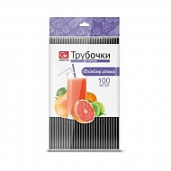 Трубочки для напитков 21см, 100шт/уп, черные, 105-113 GRIFON