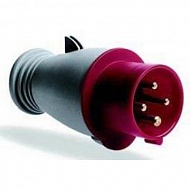 Силовая вилка ABB 332-P6 3Р+РЕ 32А IP44