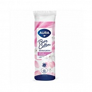 Ватные диски 100 шт., AURA, двусторонние